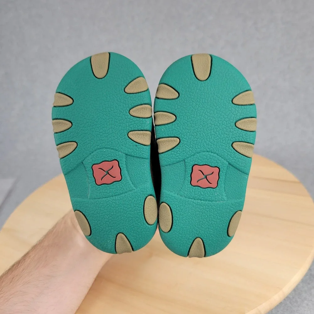 Twisted X Chukka Driving Mocs Infant 3M Brown Turquoise Leather ICA0008